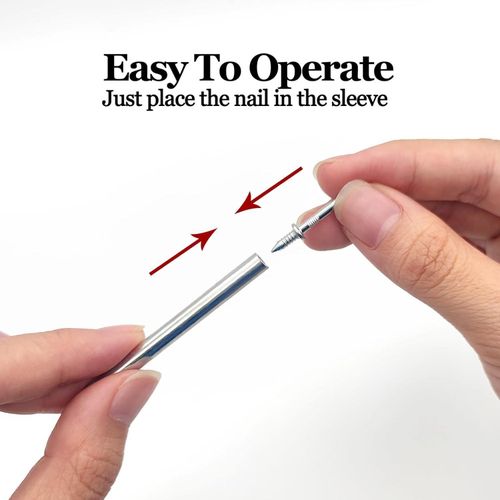 100 pcs Double-Head Skirting Thread Seamless Nail Solid Wood Baseboard Double-Headed Nails for installing baseboards comes with a special double-headed nail sleeve tool