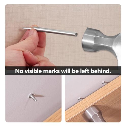 100 pcs Double-Head Skirting Thread Seamless Nail Solid Wood Baseboard Double-Headed Nails for installing baseboards comes with a special double-headed nail sleeve tool