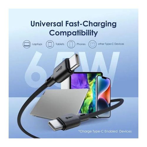 product_image_name-Generic-Oraimo OCD-154CC – 1.5M Type-C To Type-C Cable, 3A Fast Charging, Durable Design, Compatible With Various Devices-3