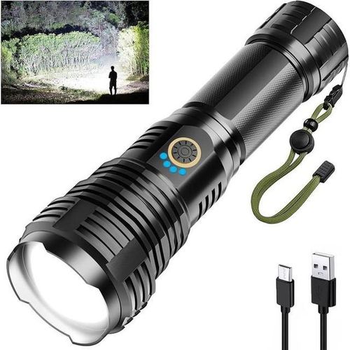 product_image_name-Generic-Super Bright P50 LED Torch – USB Rechargeable Outdoor Flashlight-1