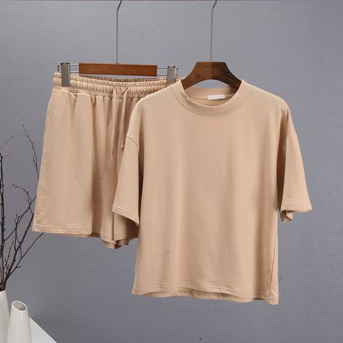 Women Short Sleeve Loose Blouse Top + Trousers 2022 Summer Two