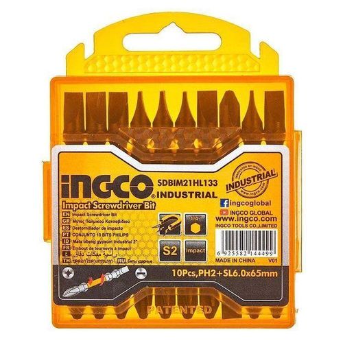 product_image_name-Ingco-SDBIM21HL133 Impact screwdriver bits PH2+SL6.0*1.0 65mm-1
