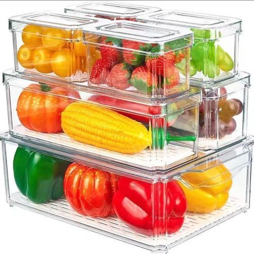 product_image_name-Generic-Acrylic 7pcs Stackable Fridge Storage Organizers -1