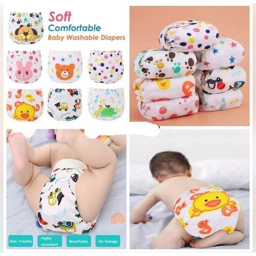 Baby Reusable Diapers Panties 100% Cotton Waterproof Infant Nappies Newborn  Training Pant Cloth Diaper Washable Breathable Nappy