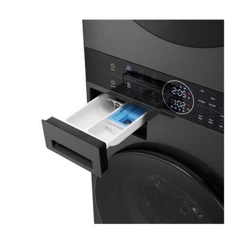 LG WT1311PB 13/10KG WashTower™ with Centre Control™, Smart Washer Dryer, AI Direct Drive™, Black PLUS FREE MICROWAVE