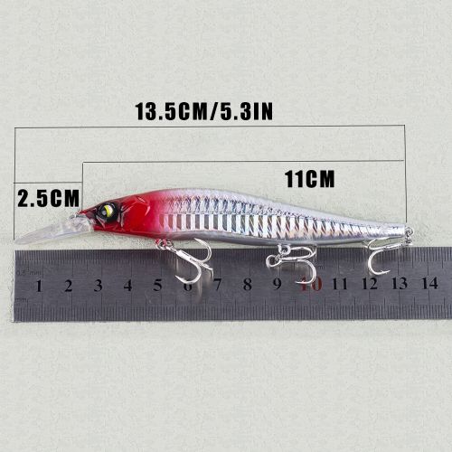 Generic Jerkbaits For Bass With Treble Hook Medium Diving Minnow