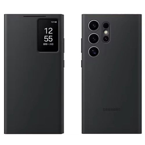 product_image_name-Samsung-Galaxy S22 Ultra S-View Wallet Case - Protective Leather Cover With Smart Screen Display, Tap Control, Slim Design, And Built-in Card Holder Pocket-1