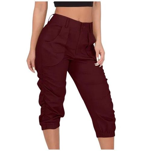16 Jeans Women39 s Relaxed Fit Cargo Capri Pant Paper Bag High Waist Pencil  hot pants @ Best Price Online