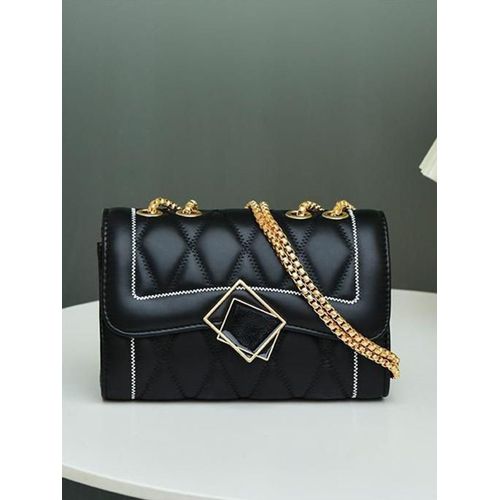 product_image_name-Korean Sling Handbag-Stylish Leather HandBag Black-1