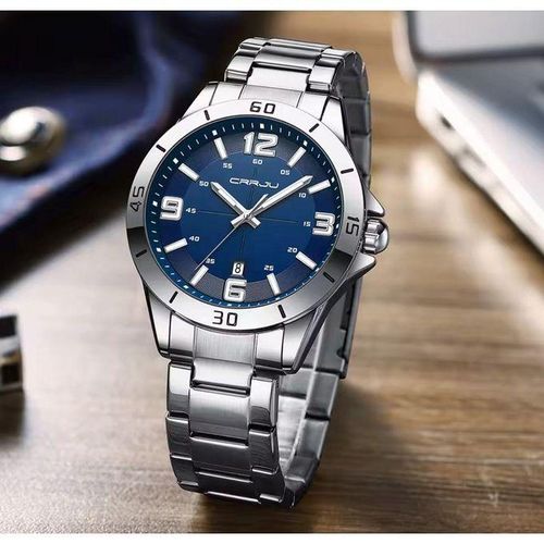 product_image_name-Crrju-Silver Blue Dial Wristwatch-1