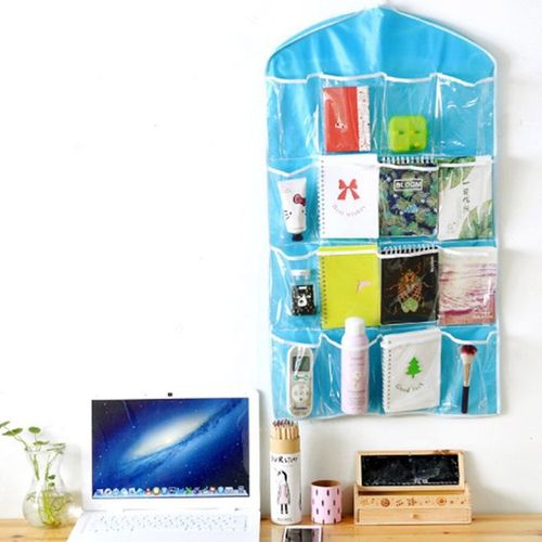 Multi-Purpose 16 Pocket Clear Hanging Closet Organizer Storage Bag – All  About Tidy