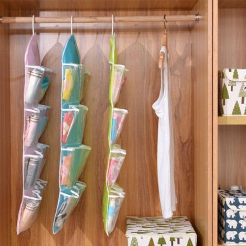 Multi-Purpose 16 Pocket Clear Hanging Closet Organizer Storage Bag – All  About Tidy