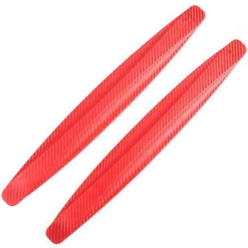 product_image_name-Generic-2 PCS Universal Car Bumper Protector Rubber – Red Anti-Collision Front & Rear Guard Strips-4