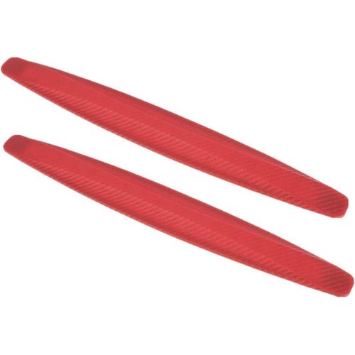 product_image_name-Generic-2 PCS Universal Car Bumper Protector Rubber – Red Anti-Collision Front & Rear Guard Strips-6