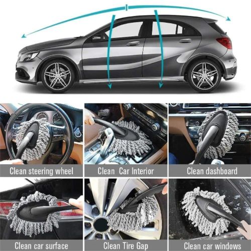 product_image_name-WakeView-9pcs Car Wash Cleaning Kit, Cleaning Gloves, Sponge & Brush For Vehicle Car Cleaning Tool-8