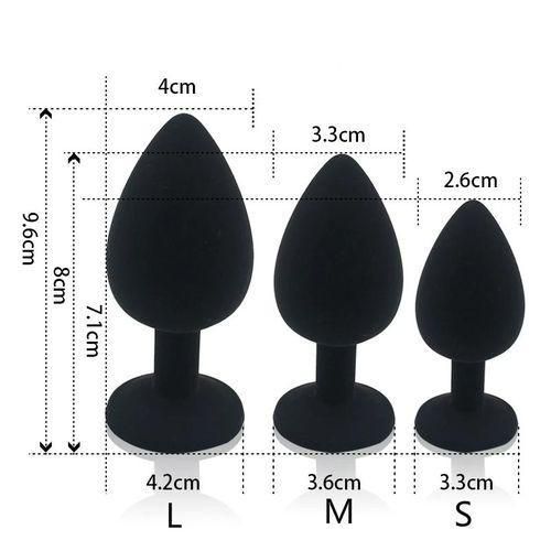 Generic 4pc Soft Silicone Anal Butt Plug Prostate Massager