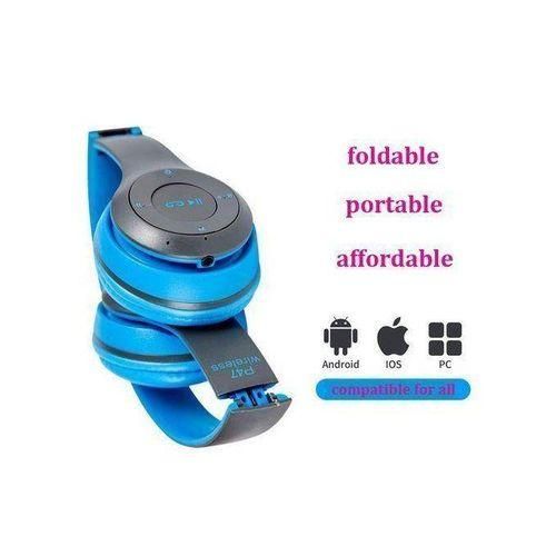 product_image_name-Generic-P47  Wireless Bluetooth Music Headphones-RED-1