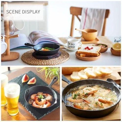 product_image_name-Generic-4-Piece Cast Iron Non-Stick Frying Pan & Skillet Set - 16CM, 20CM, 26CM & 26CM, Heavy-Duty Cookware for Gas & Induction Cookers-2