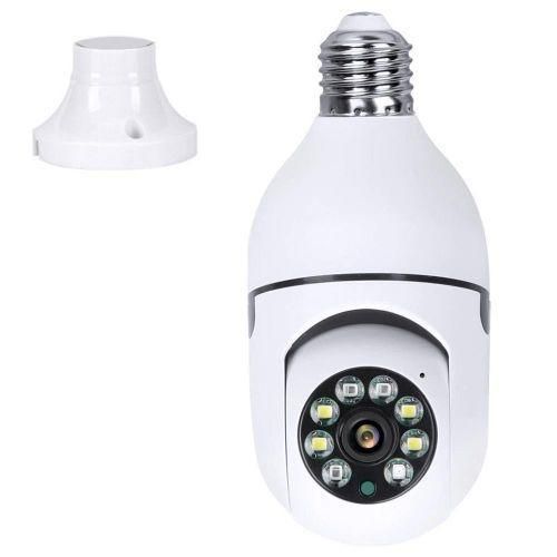 product_image_name-Generic-Double Lens WiFi 360 Panoramic Bulb Camera 1080P Security Camera Wireless Home Surveillance Camera-1