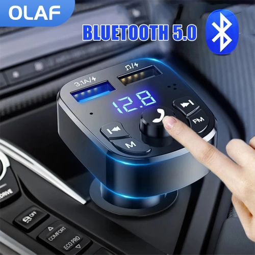 3.1A FM Transmitter Car MP3 Player USB Car Charger Handsfree Bluetooth 5.0