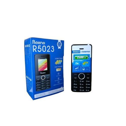 product_image_name-Raeno-R5023 1.77" Triple Sim Bluetooth/FM Rear Camera with Dual Flash 2500mAh-Black + Free Earphones + 2GB Memory Card-4