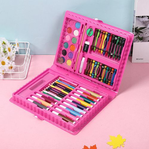 Generic 68 Pieces CBC Kids Drawing Set & Colourig Art Set- Pink