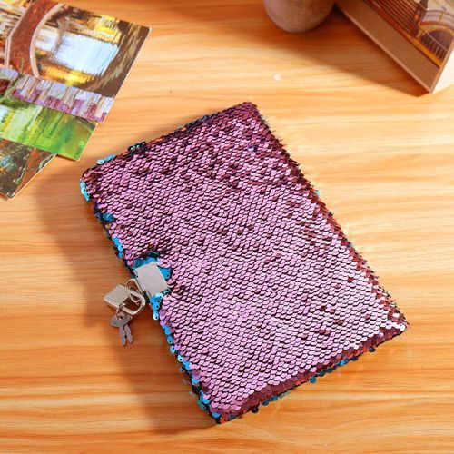 Diary Girls Sequin Notebooks Lock Bulk Periodicals Journals Keys