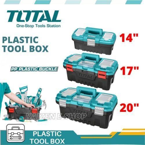 product_image_name-TOTAL- Tool Box 14'' & 17'' & 20'' Plastic Toolbox Best Quality Heavy Duty Tool Boxes With Organizer-1