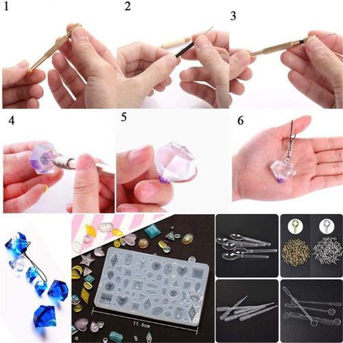 Generic Epoxy Resin Keychain Kit Jewelry Making Earrings Craft Mould @ Best  Price Online