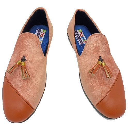 product_image_name-PHOELIX FASHIONS-BEIGE/BROWN - Elegant Unisex AFRICAN Ankara Loafers + FREE PURE LEATHER BELT.-2