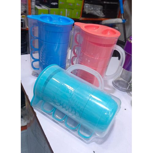 product_image_name-Generic-compact plastic water jug, jug with four cups,-1