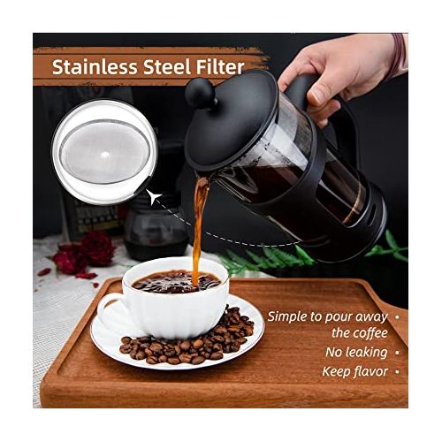 product_image_name-Generic-800ML French Press Tea Coffee Maker-Coffee Tea Beverage Pot-1