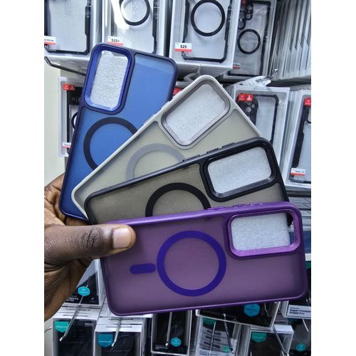 product_image_name-Generic-Premium Clear MagSafe Phone Case with Magnetic Ring, Slim Shockproof Drop Protection & Wireless Charging for Samsung A56-1