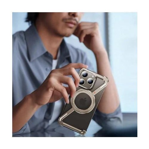 product_image_name-Generic-Minimalist Titanium Frame Case for iPhone 15 Pro Max – Lightweight & Durable with Wireless Charging Support-8