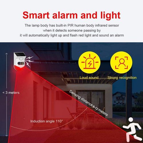 product_image_name-Generic-Solar Alarm Flashing Light Strobe 120dB Siren  Rechargeable Battery Solar Panel-4