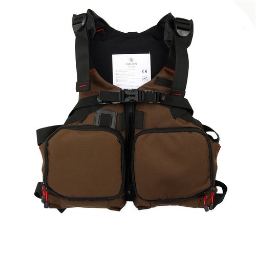 Lure Fishing Vest Kayak Nylon Adjustable Fishing Vest Life Jackets Fly  fishing Adult Multi Pocket Wear-resistant Buoyancy Coat