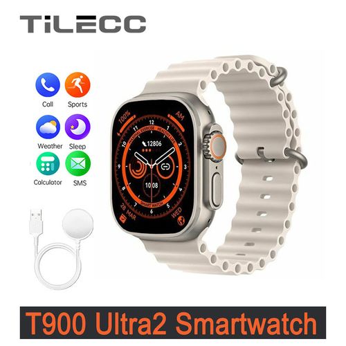 product_image_name-TiLECC-T900 Ultra2 Smart Watch 2.19-inch High Bluetooth Call Intelligent IP67 Waterproof-White-1