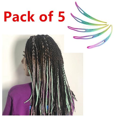 Easy way to interlock locs with a crochet needle 