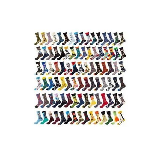 product_image_name-Fashion-6Pairs Happy Socks Set 100% Cotton Multicolour. -1