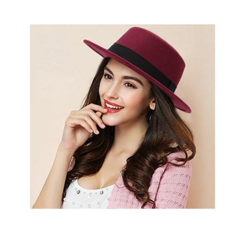 Elegant Hats For Women Sun Protection Cap Female Flat Top Jazz Hat