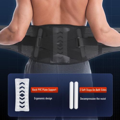 Generic (Black)Magnetic Therapy Lumbar Support Self Heating Back Belt Waist Brace  Support Belt With 2 JIN @ Best Price Online