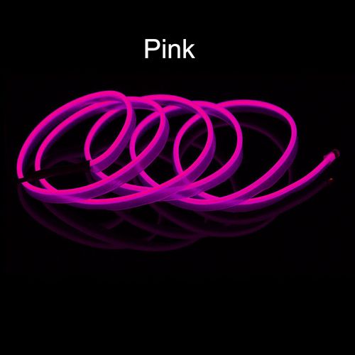 Generic (5M)(Pink)Car Interior EL Wire Ambient LED Flex Rgb Strip