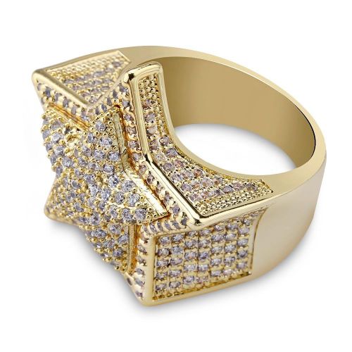 Iced Out Star Ring | Hip Hop Star Rings – Minx London