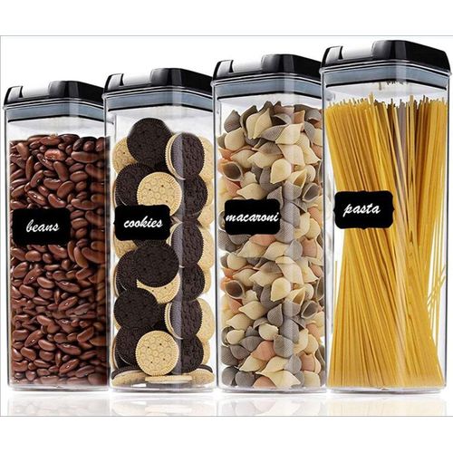 product_image_name-Generic-4pcs Transparent Acrylic Airtight Cereal & Pantry Storage Containers-1