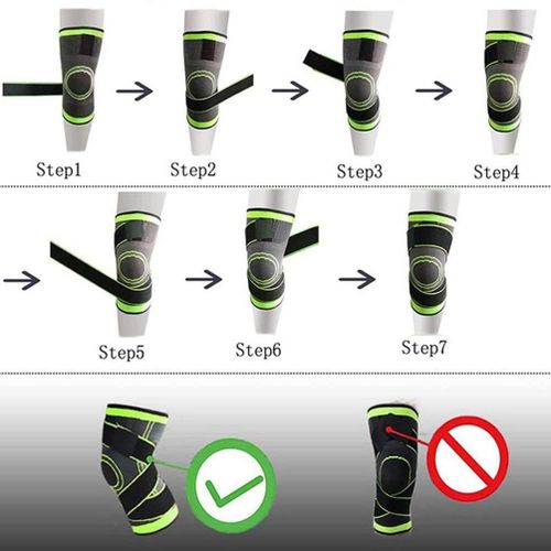product_image_name-Generic-Knee Supporter, Fixed Knee Supporter, For Sports, For Both Knees, Compression Type, Ligaments Support, Damage Recovery, Breathable, Stretchy, Anti-Slip, Injury Prevention, Exercise, Unisex, Left and Right Use-5
