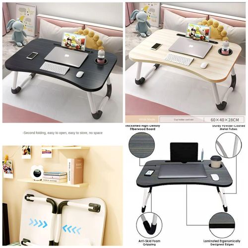 product_image_name-Generic-Folding Breakfast and Study Table Laptop Desk for Bed Adjustable Portable Computer Table for Home Office Study and Breakfast in Bed Use-1