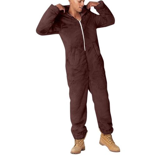 Generic Men Artificial Wool Long Sleeve Pajamas Onesies Solid Color Zipper Loose Hooded Jumpsuit Casual Winter Warm Cute Ears Sleepwear Best Price Online Jumia Kenya