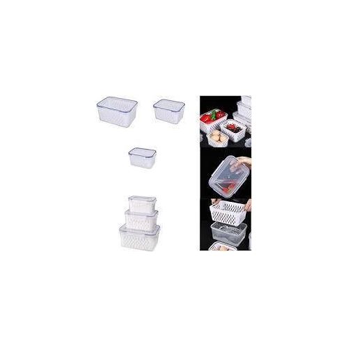 product_image_name-Generic-3 in 1  Fridge Food Storage Container Set with Lids with Strainer-3