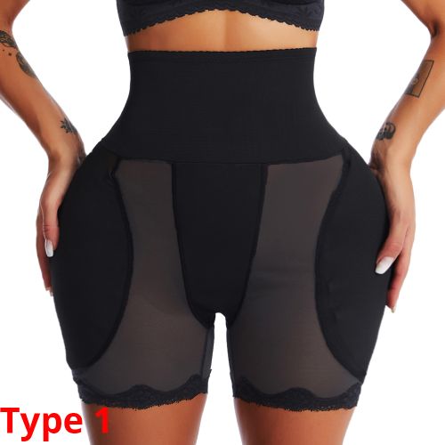 Fashion (Black A)Hot! Body Shaper Butt Lifter Control Panties Pad