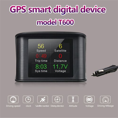 Generic （T600-Universal）2.6inch Car HUD Head-up Display Digital TFT LCD GPS  Speedometer Speed Projector RPM Fuel Consumption Temperature Computer  Diagnostic Tool-Auto ON/OFF [Black] @ Best Price Online
